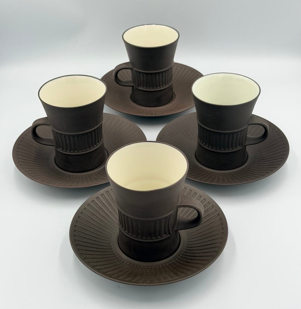 Dansk Denmark IHQ Jens Harald Quistgaard’s ‘Fluted Flamestone’ 8pc Cup & Saucer